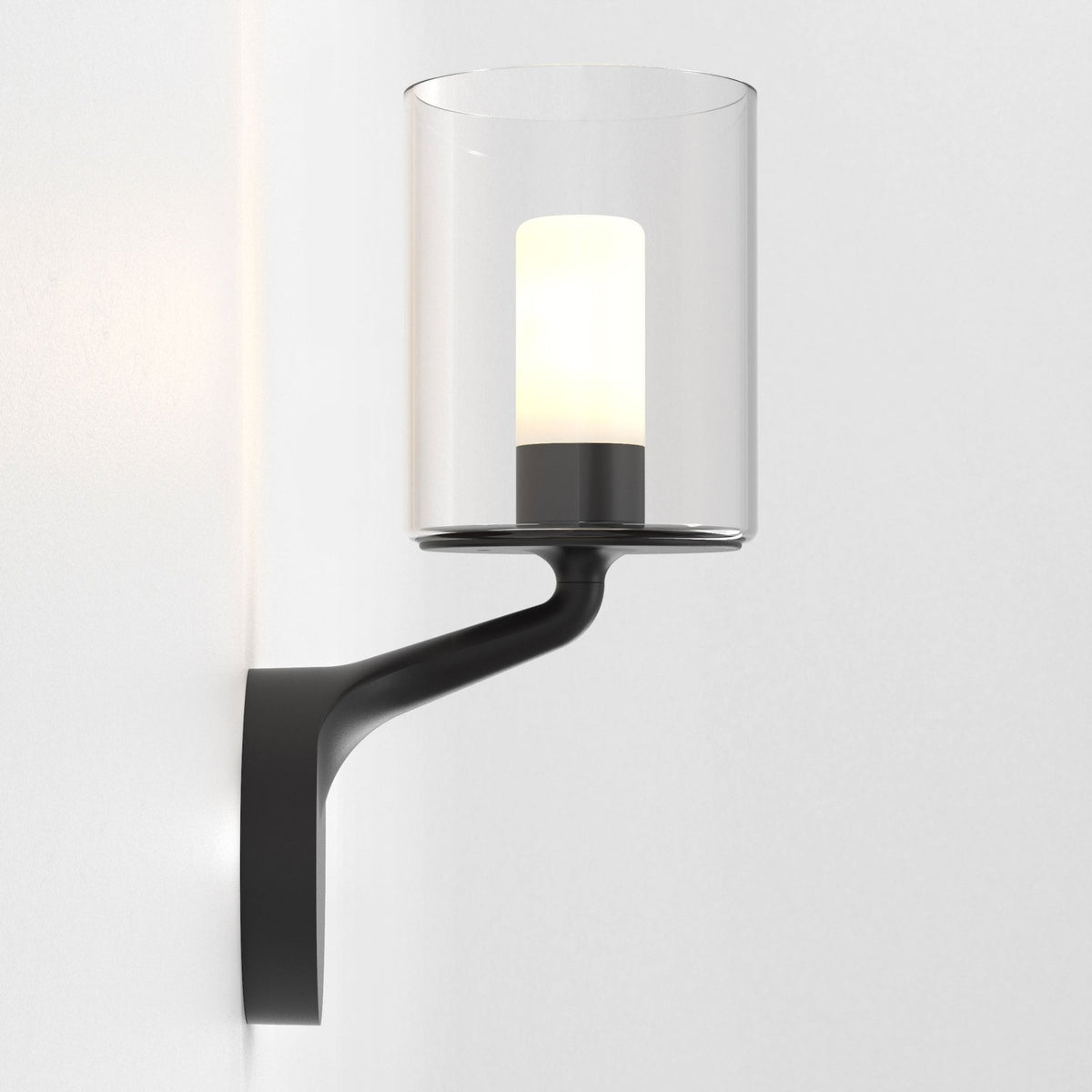Elena IP44 Wall Light in Matt Black