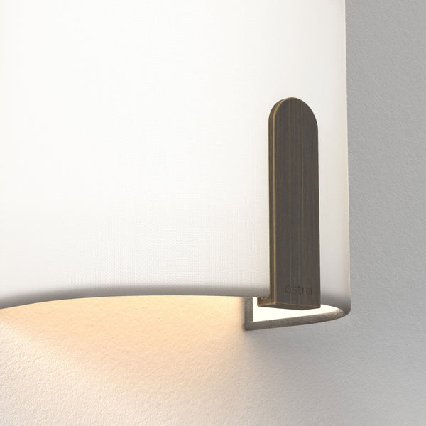 Elba 600 Wall Light in White Fabric
