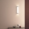 Elba 600 Wall Light in White Fabric with Bronze Detail