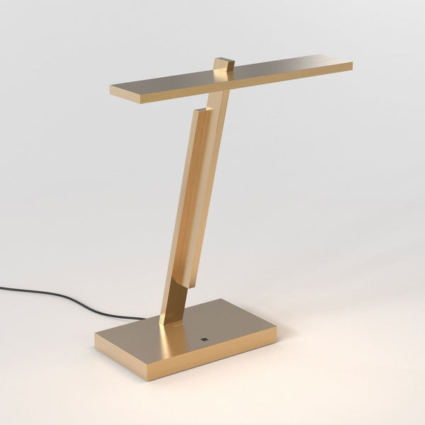 Gerrit Fixed LED Desk Light in Anodised Gold