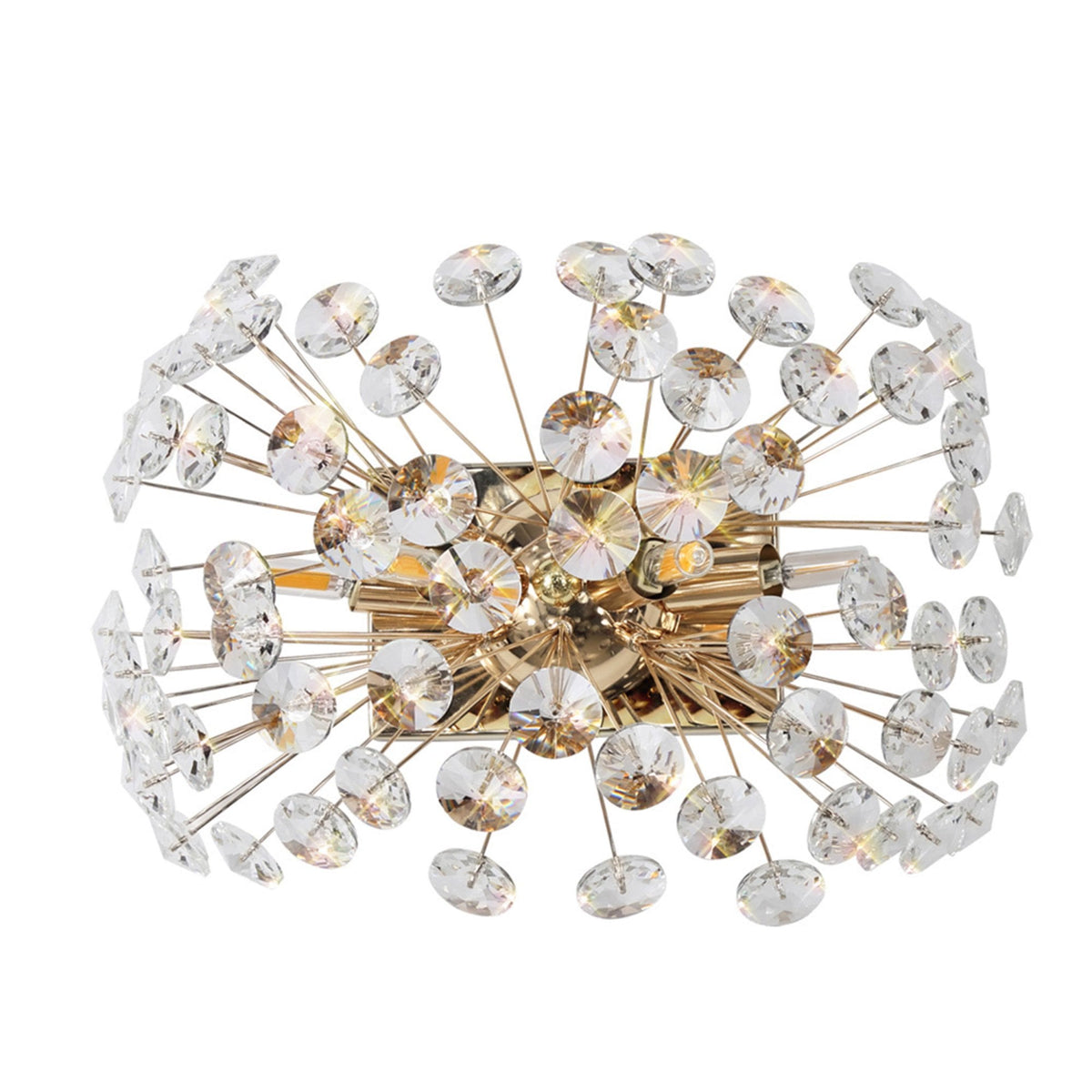 Bridestowe 4 Lamp Wall Light in French Gold & Clear Crystal