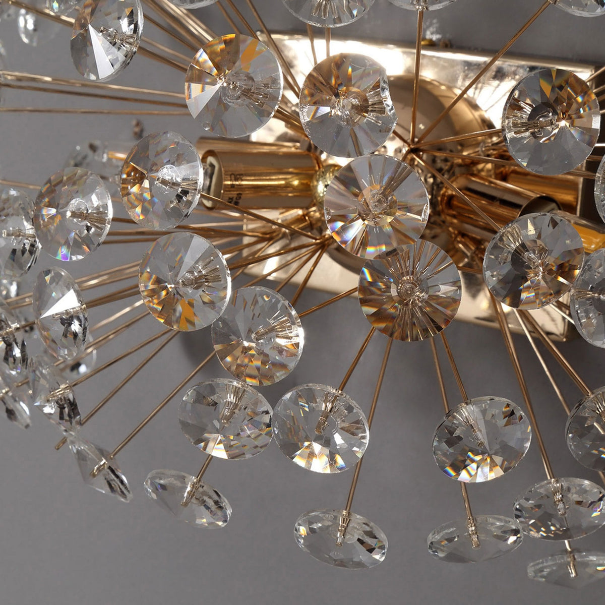 Bridestowe 4 Lamp Wall Light in French Gold & Clear Crystal