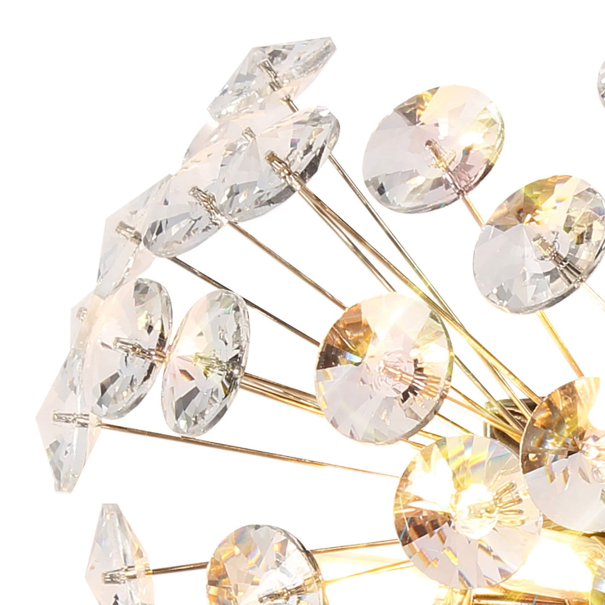 Bridestowe 4 Lamp Wall Light in French Gold & Clear Crystal