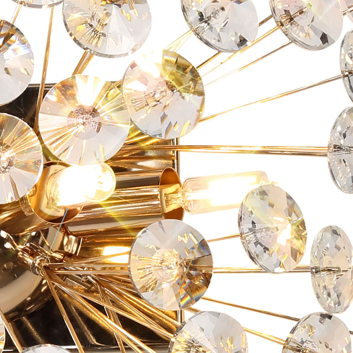 Bridestowe 4 Lamp Wall Light in French Gold & Clear Crystal