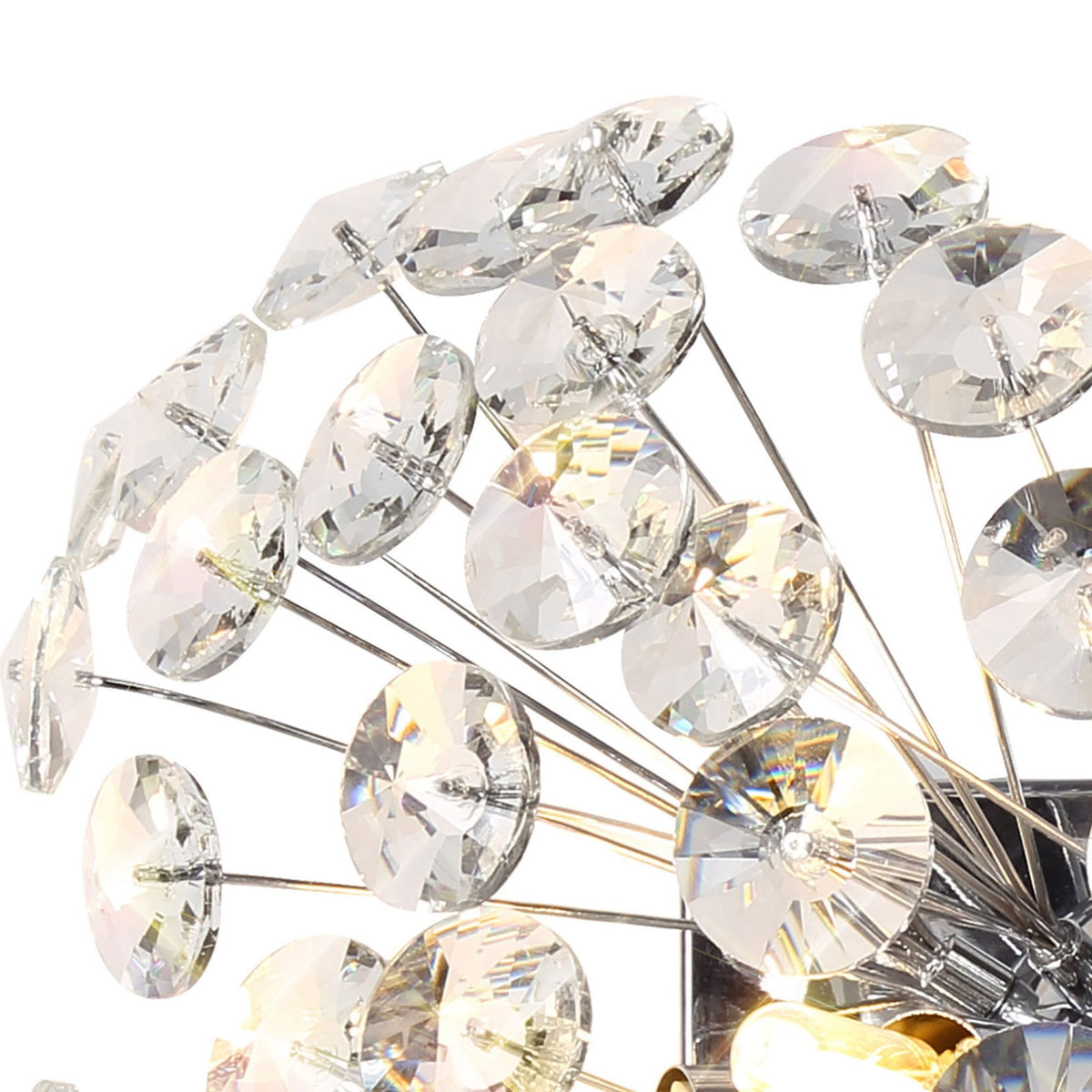 Bridestowe 4 Lamp Wall Light in Polished Chrome & Clear Crystal