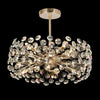 Bridestowe 8 Lamp Semi Flush Ceiling Light in French Gold & Clear Crystal