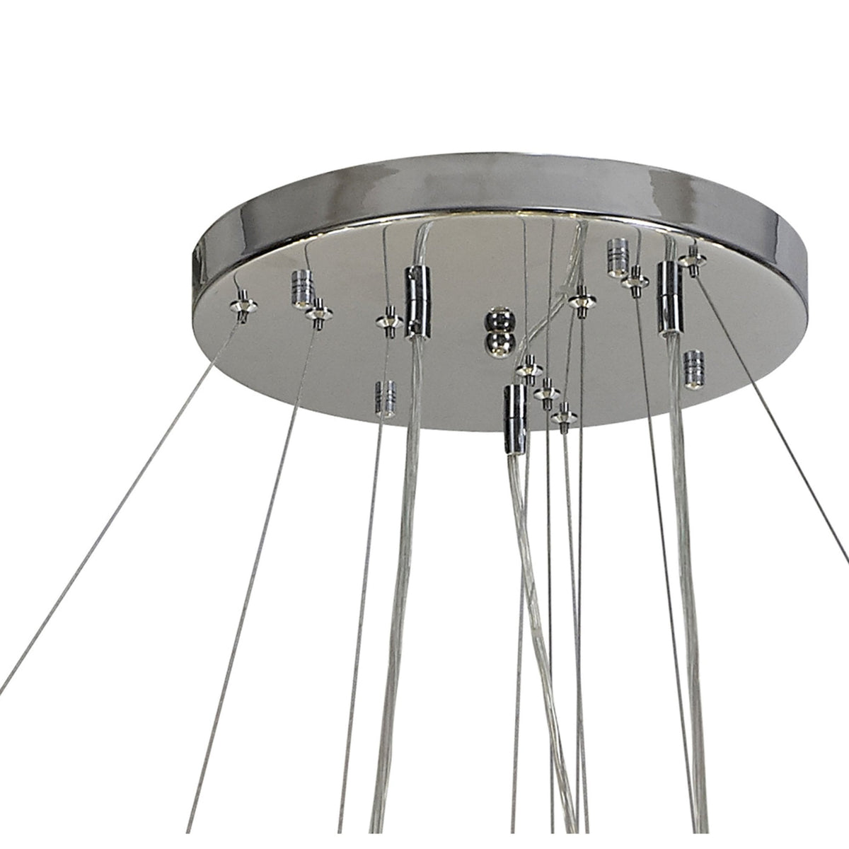 Bridestowe 74 Lamp Three Tier Pendant in Polished Chrome & Clear Crystal