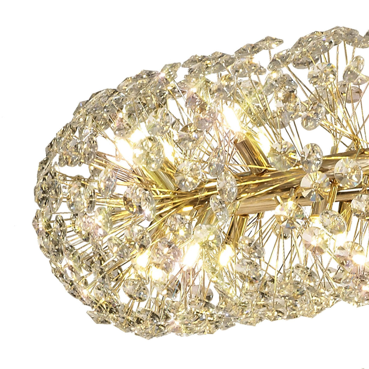 Bridestowe 74 Lamp Three Tier Pendant in French Gold & Clear Crystal