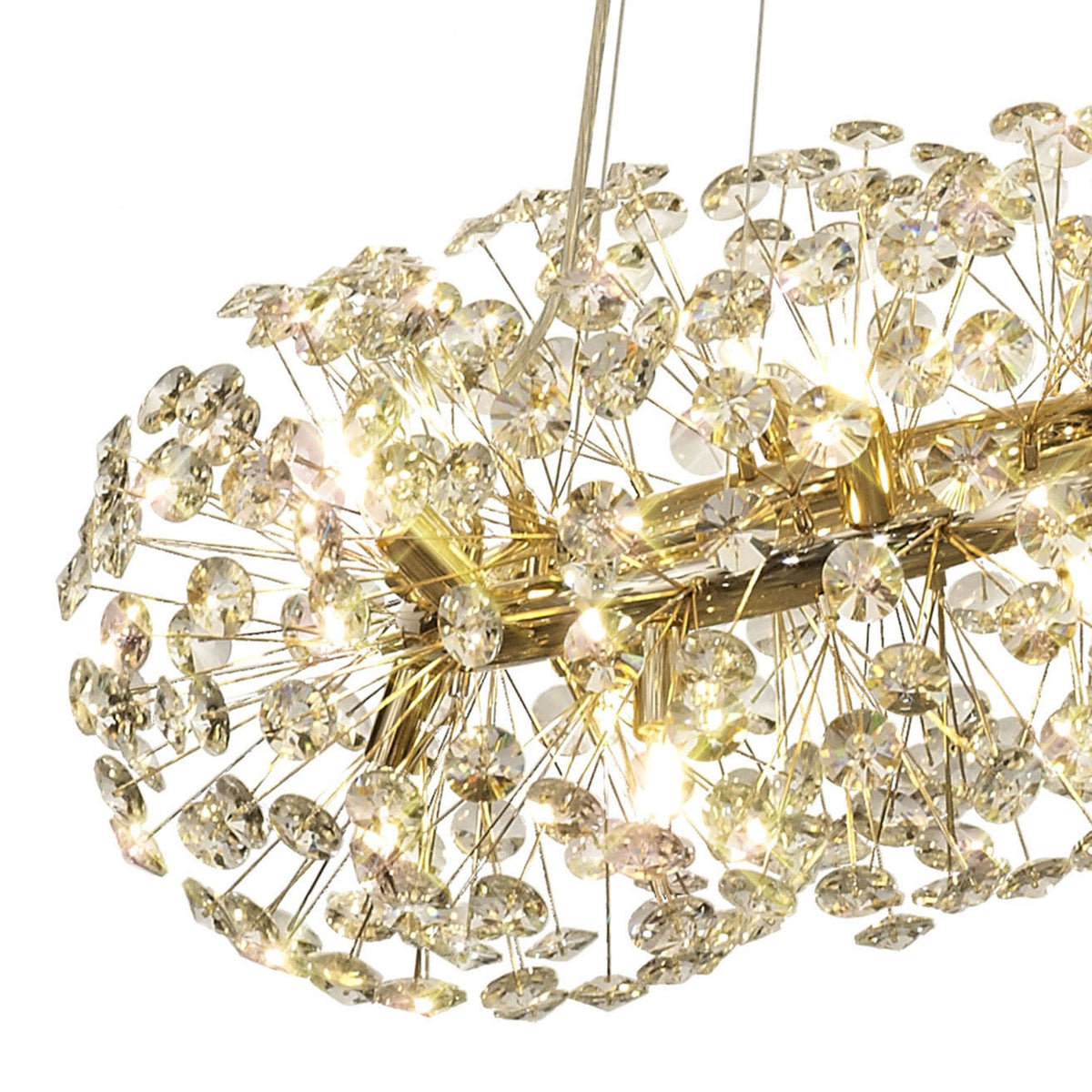 Bridestowe 74 Lamp Three Tier Pendant in French Gold & Clear Crystal