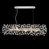 Bridestowe 10 Lamp Oblong Linear Pendant in Polished Chrome & Clear Crystal