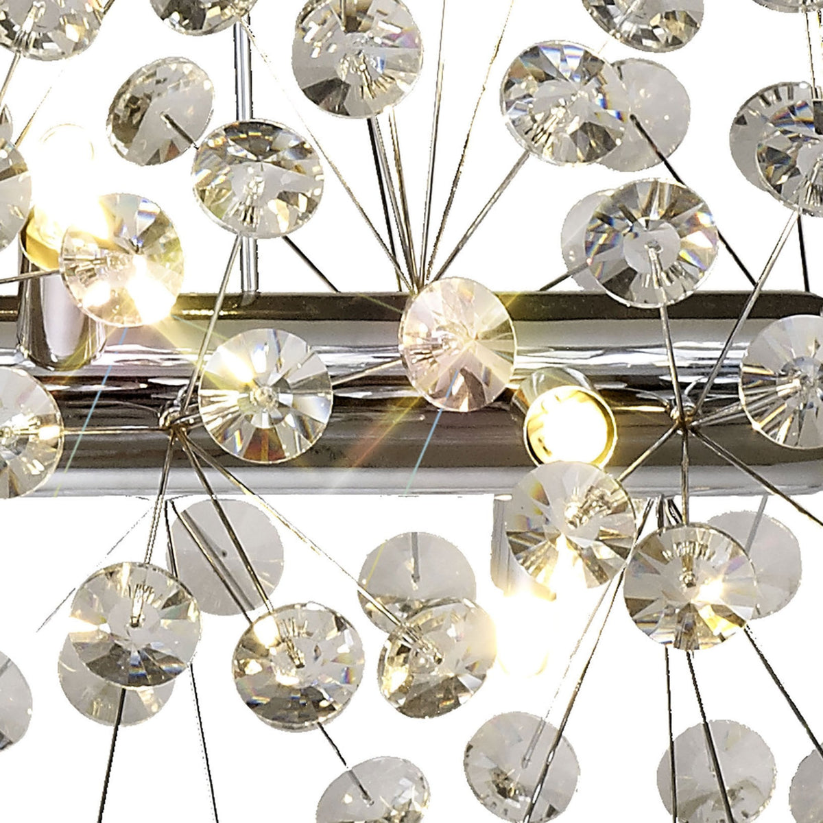 Bridestowe 10 Lamp Oblong Linear Pendant in Polished Chrome & Clear Crystal