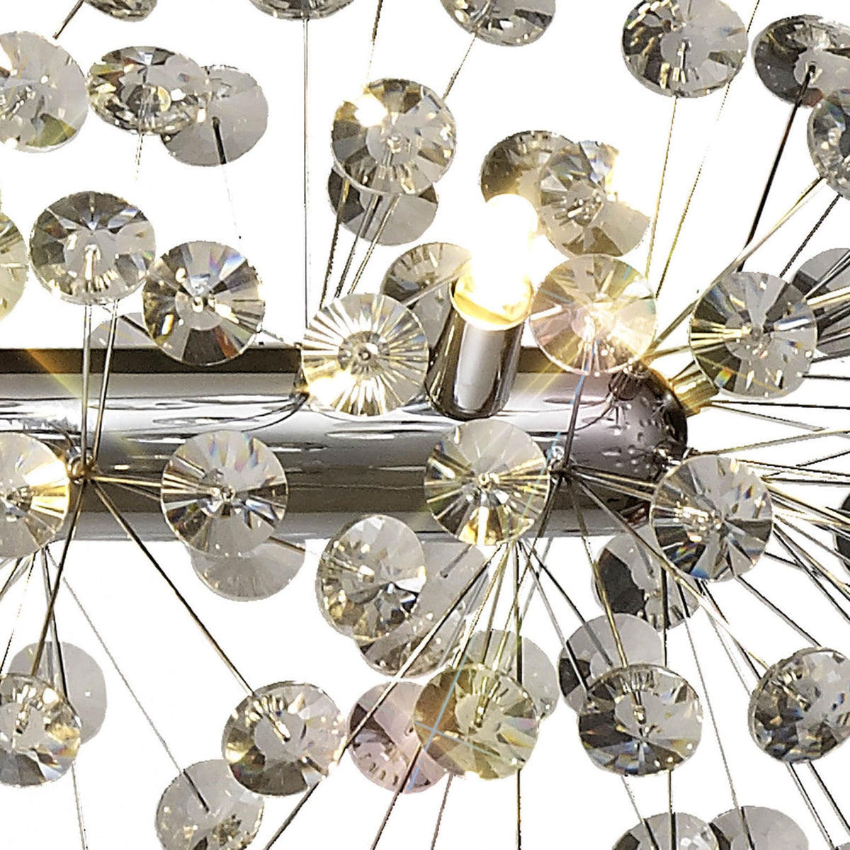 Bridestowe 14 Lamp Oblong Linear Pendant in Polished Chrome & Clear Crystal