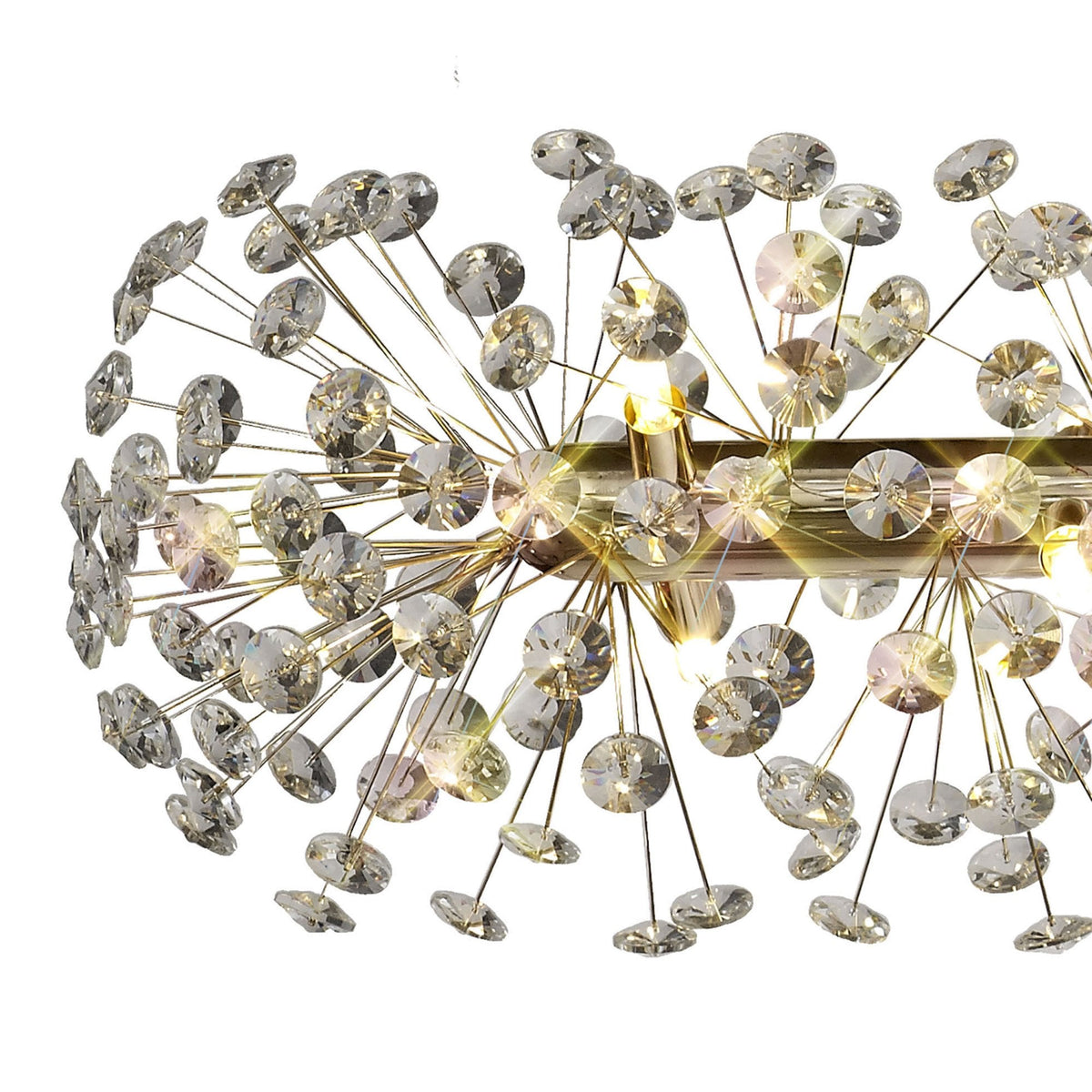 Bridestowe 14 Lamp Oblong Linear Pendant in French Gold & Clear Crystal