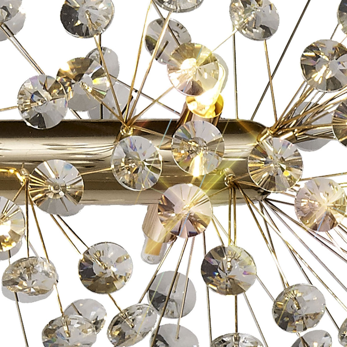 Bridestowe 14 Lamp Oblong Linear Pendant in French Gold & Clear Crystal