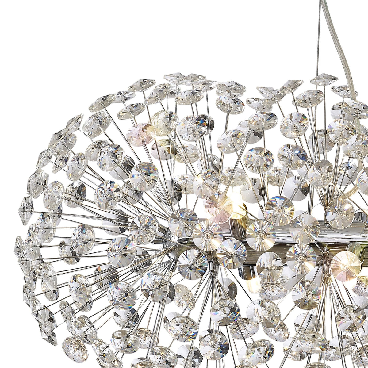 Bridestowe EXTRA Crystal 10 Lamp Oblong Linear Pendant in Polished Chrome