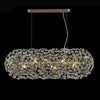 Bridestowe EXTRA Crystal 10 Lamp Oblong Linear Pendant in French Gold