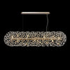 Bridestowe EXTRA Crystal 14 Lamp Oblong Linear Pendant in French Gold