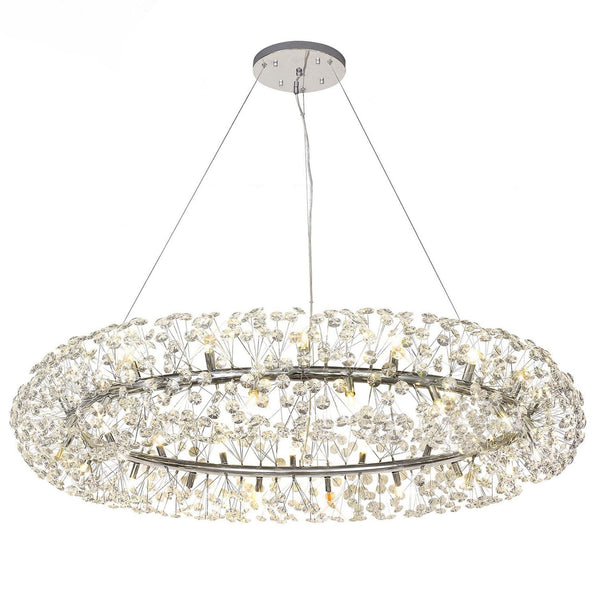 Bridestowe Pendant G9 36 Light in Polished Chrome & Clear Crystal