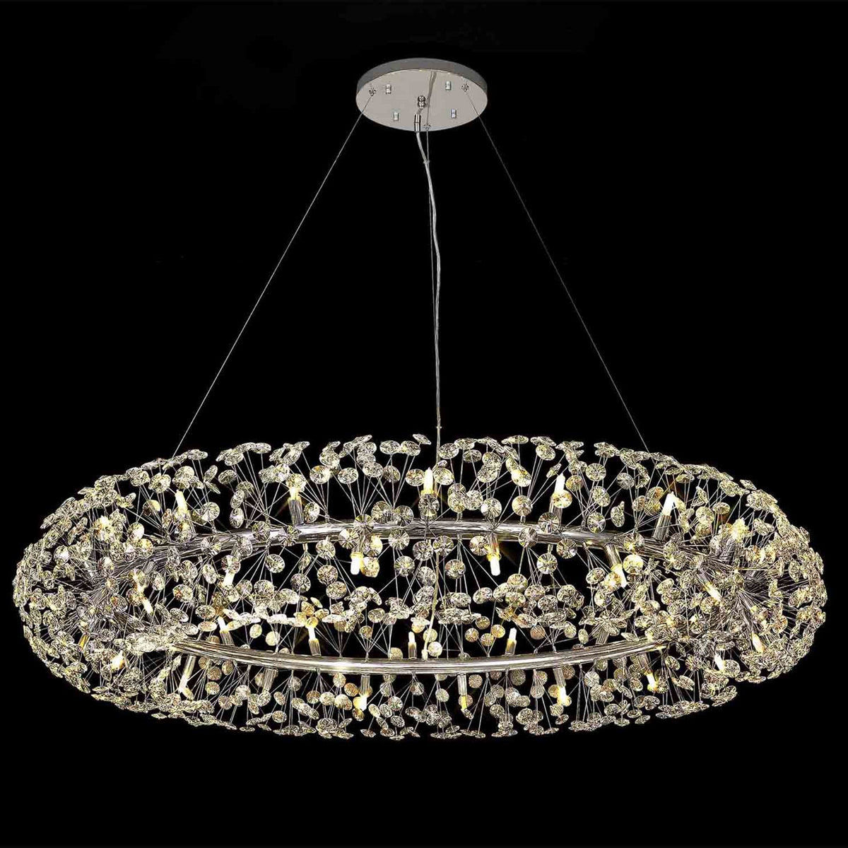 Bridestowe Pendant G9 36 Light in Polished Chrome & Clear Crystal