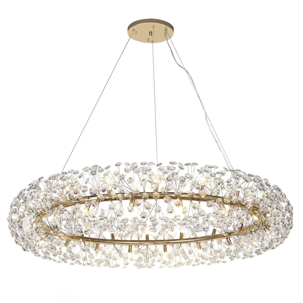 Bridestowe Pendant G9 36 Light in French Gold & Clear Crystal