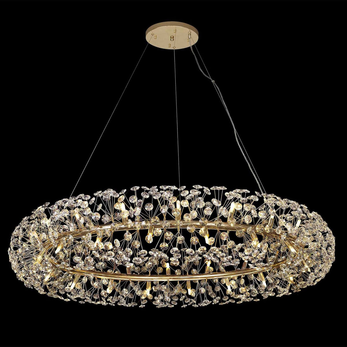 Bridestowe Pendant G9 36 Light in French Gold & Clear Crystal