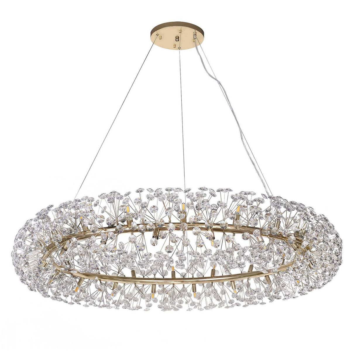Bridestowe Pendant G9 36 Light in French Gold & Clear Crystal