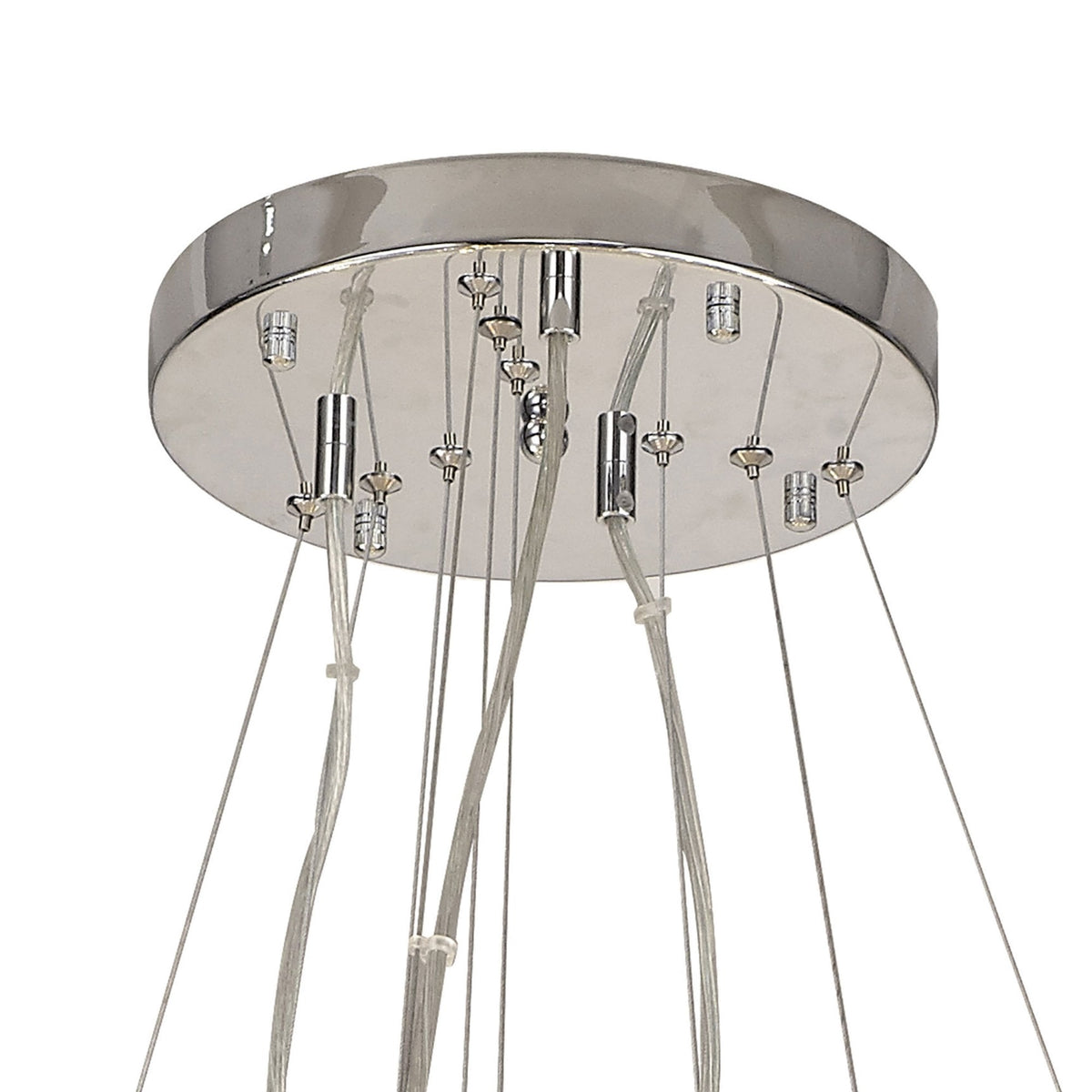 Bridestowe 58 Lamp Three Tier Pendant in Polished Chrome & Clear Crystal