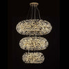 Bridestowe 58 Lamp Three Tier Pendant in French Gold & Clear Crystal