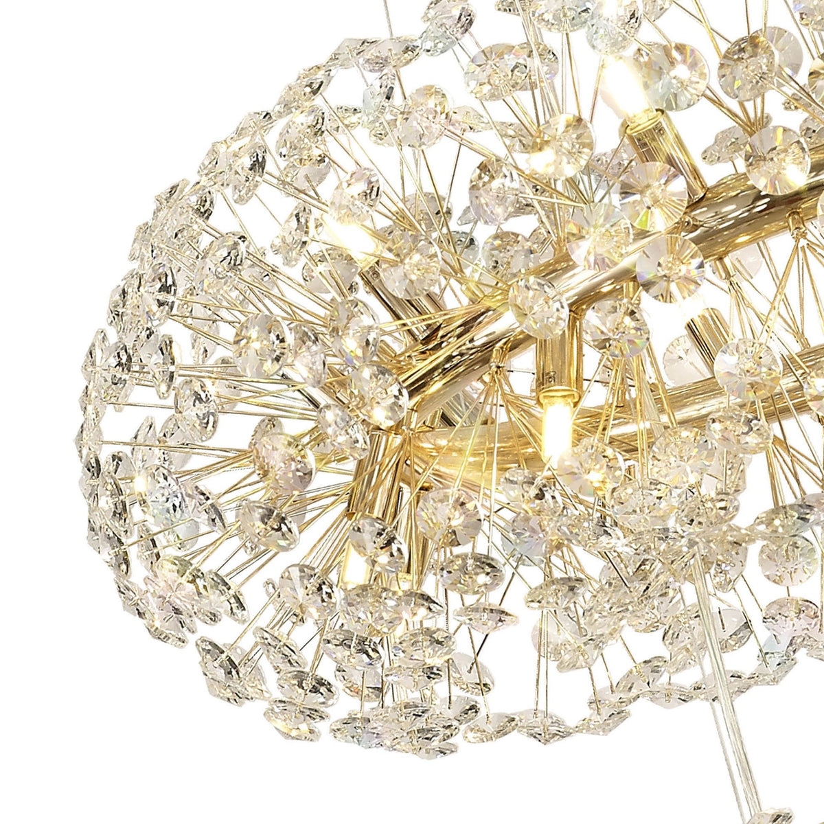 Bridestowe 58 Lamp Three Tier Pendant in French Gold & Clear Crystal