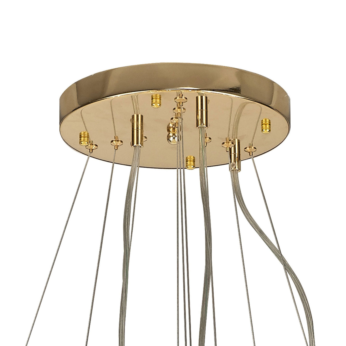 Bridestowe 58 Lamp Three Tier Pendant in French Gold & Clear Crystal