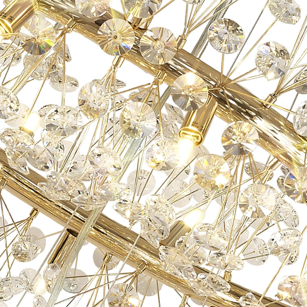 Bridestowe 58 Lamp Three Tier Pendant in French Gold & Clear Crystal