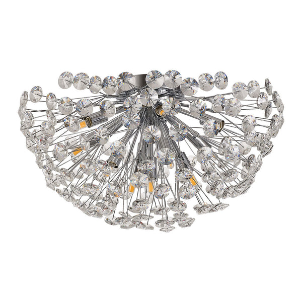 Bridestowe 500mm Ceiling Light in Polished Chrome & Clear Crystal