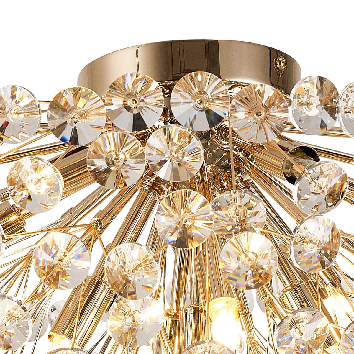 Bridestowe 500mm Ceiling Light in French Gold & Clear Crystal