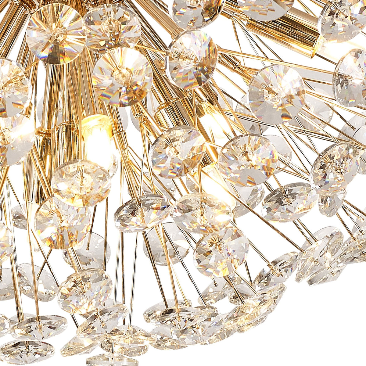 Bridestowe 500mm Ceiling Light in French Gold & Clear Crystal