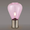 Roborough Narrow Table Lamp in Satin Nickel & Lilac Glass