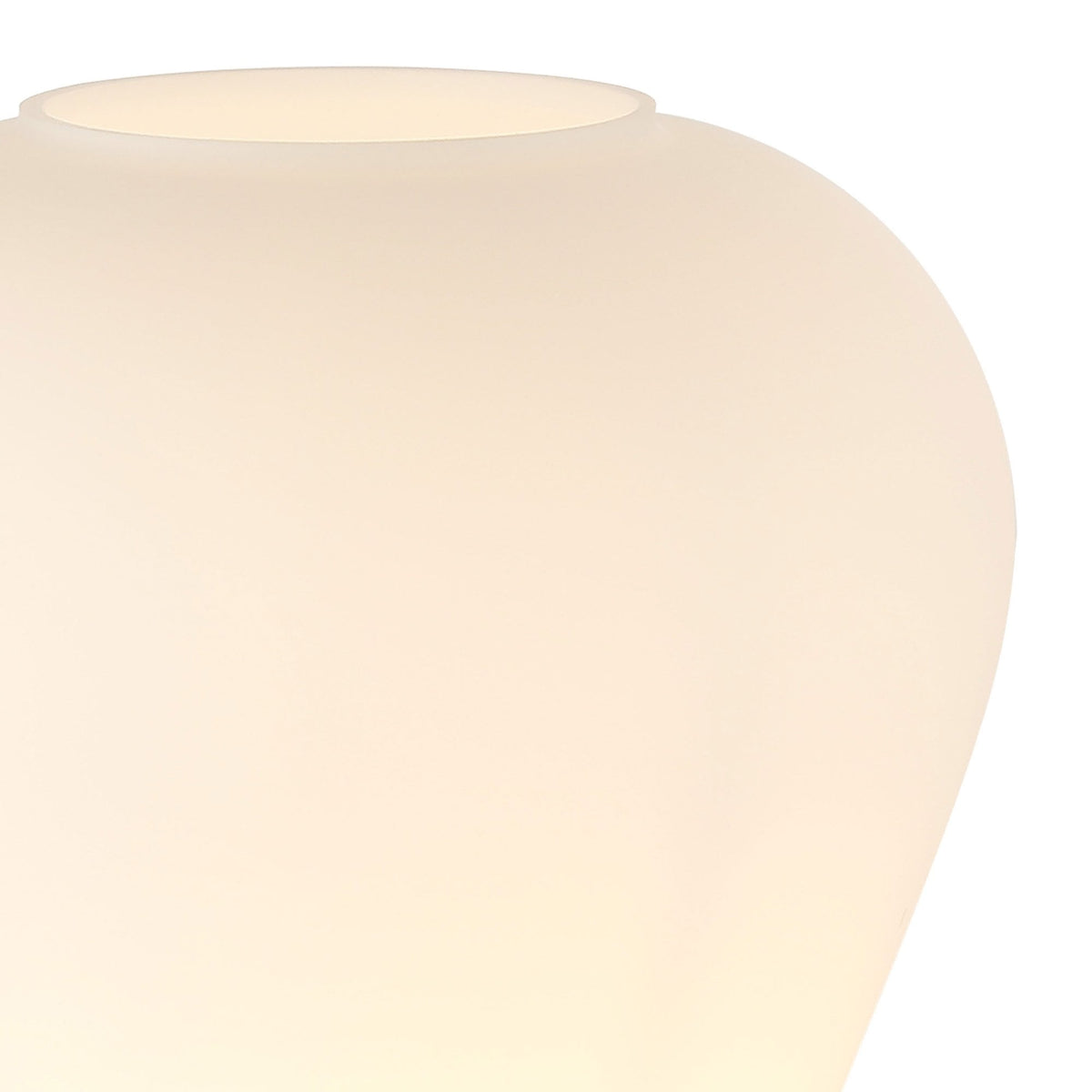 Roborough Narrow Table Lamp in Antique Brass & Opal Glass