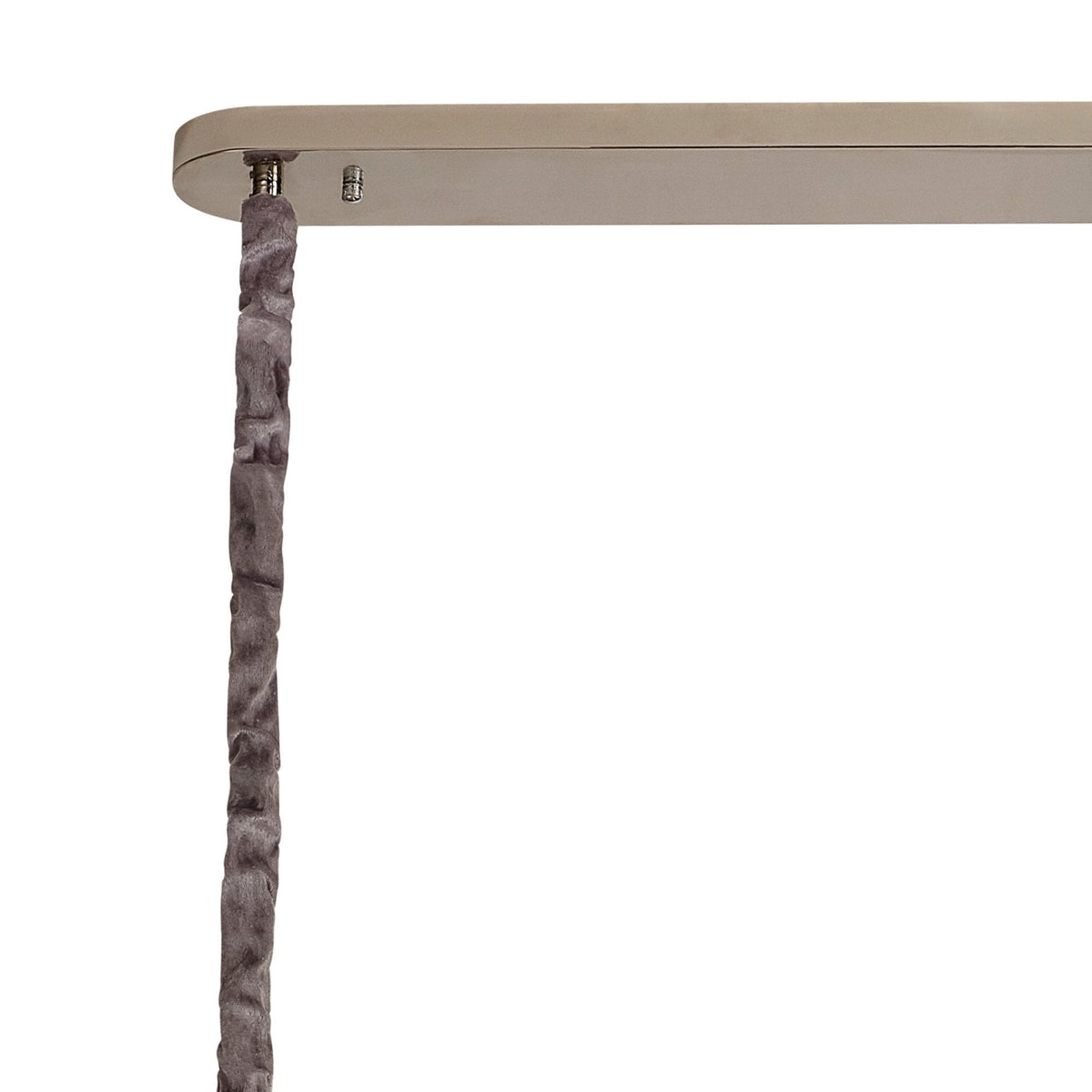 Kentisbeare 1500mm Linear Chandelier in Polished Nickel & Cognac Glass