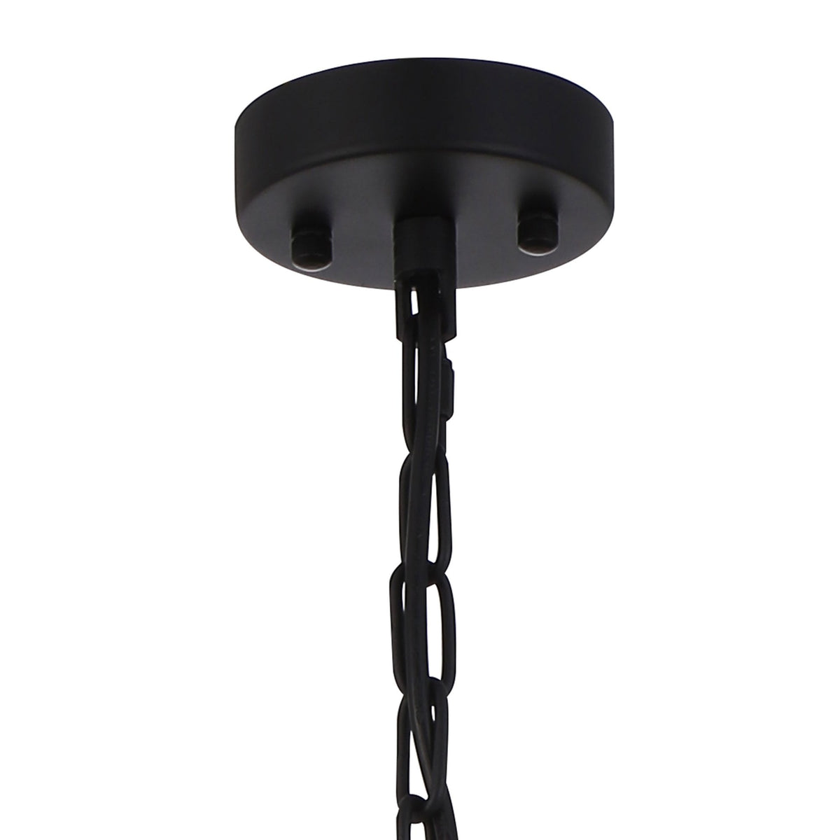 Torrington 1 Lamp 200mm Pendant in Satin Black with Clear Crystals