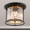 Torrington 3 Lamp 360mm Ceiling Light in Satin Black with Clear Crystals