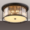 Torrington 6 Lamp 650mm Ceiling Light in Satin Black with Clear Crystals