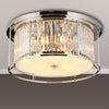 Torrington 6 Lamp 650mm Ceiling Light in Polished Nickel with Clear Crystals