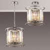 Torrington 3 Lamp 360mm Pendant in Polished Nickel with Clear Crystals