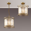 Torrington 3 Lamp 360mm Pendant in Antique Brass with Clear Crystals