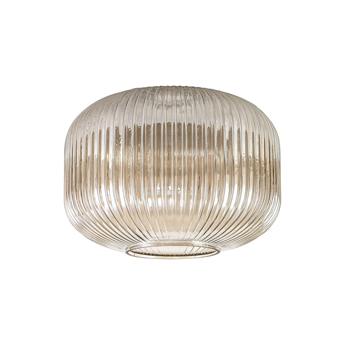 Atherington Pumpkin Shaped Ribbed Champagne Replacement Glass Shade