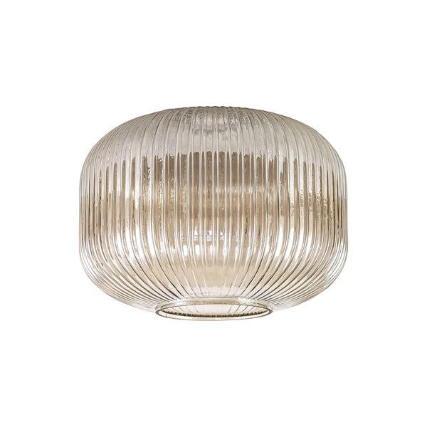 Atherington Pumpkin Shaped Ribbed Champagne Replacement Glass Shade