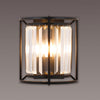 Torrington Wall Light in Satin Black with Clear Crystals
