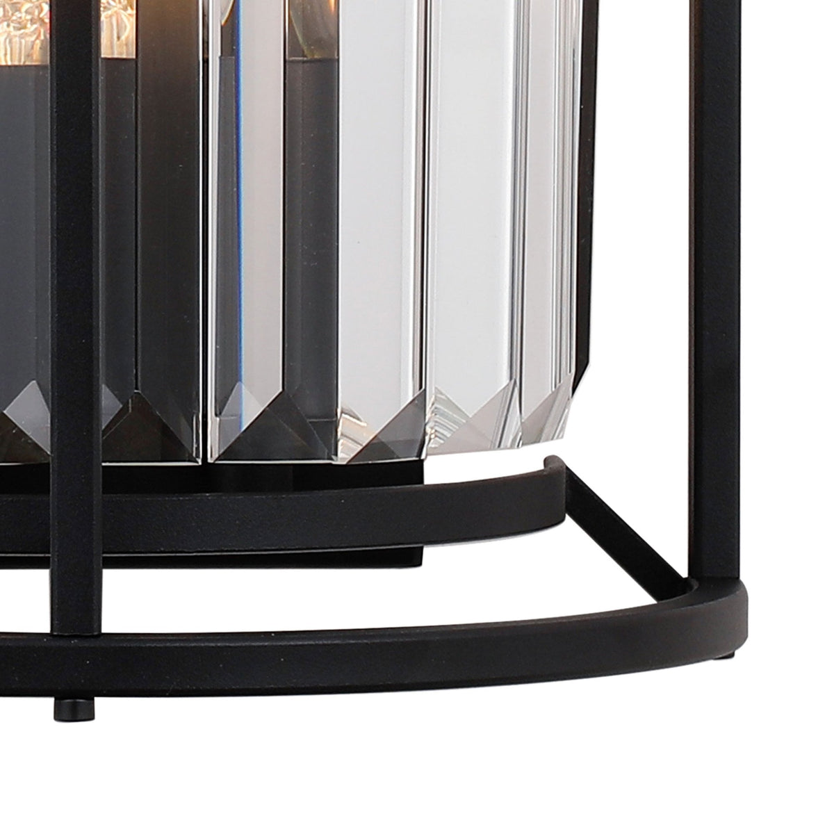 Torrington Wall Light in Satin Black with Clear Crystals