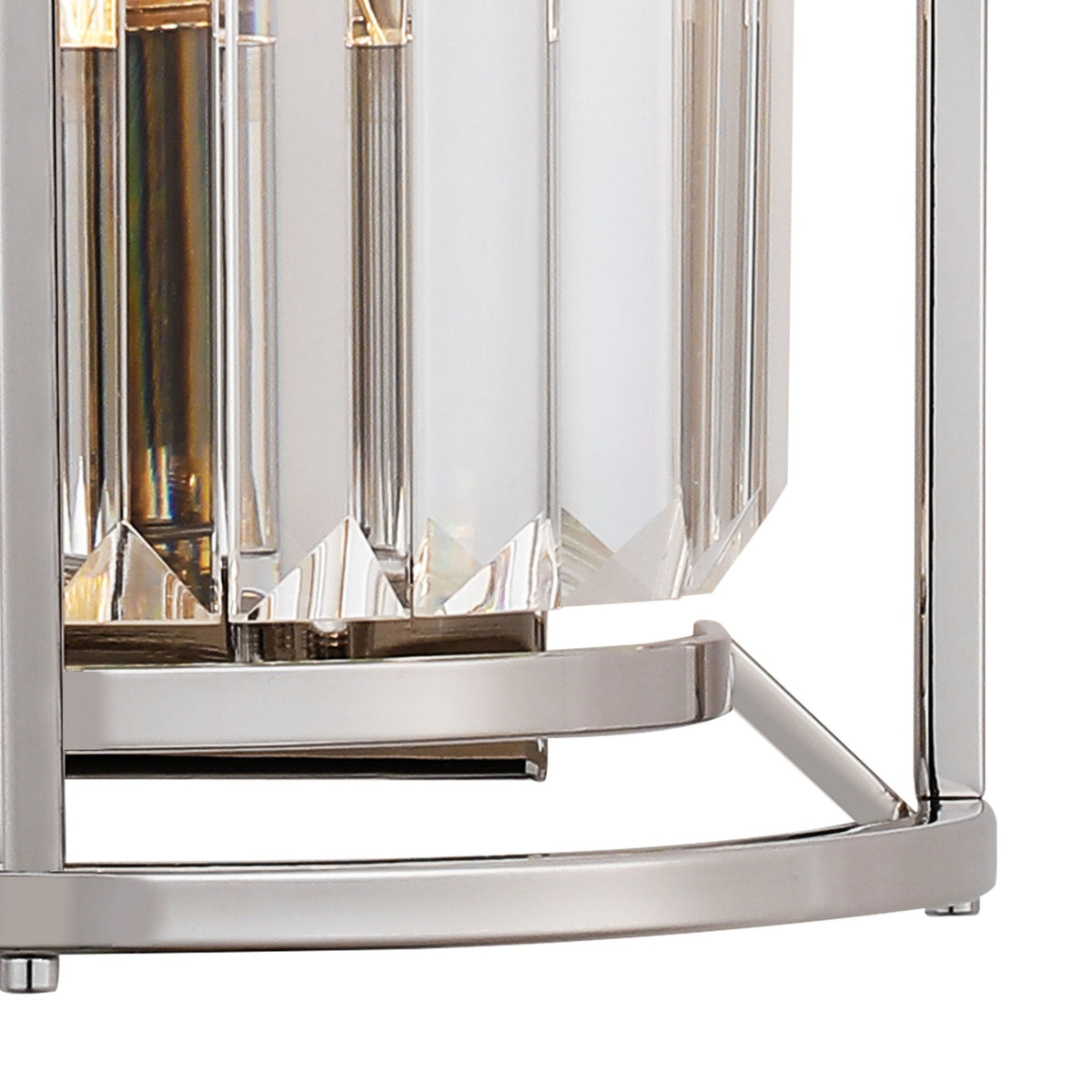 Torrington Wall Light in Polished Nickel with Clear Crystals