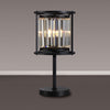 Torrington Table Lamp in Satin Black with Clear Crystals