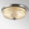 Arlington IP44 Ceiling Light in Polished Nickel with Prismatic Glass